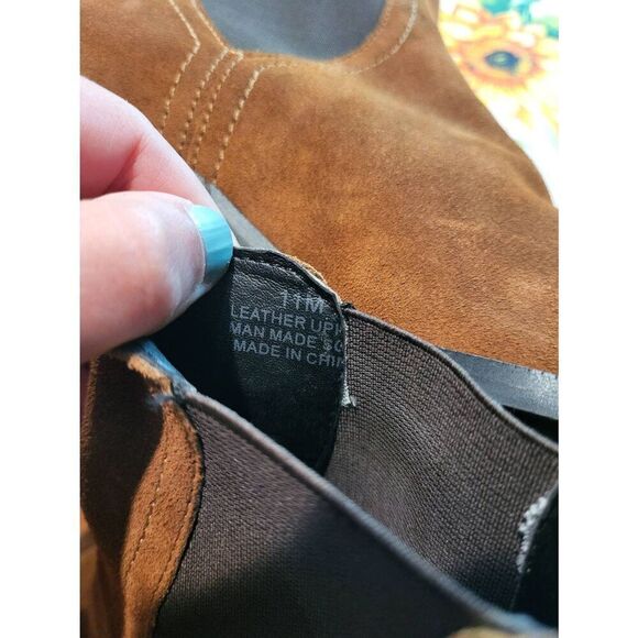 Rebecca Minkoff Boots Women's 11 Brown Darsea Metallic Heel Ankle Suede Leather - Picture 5 of 5